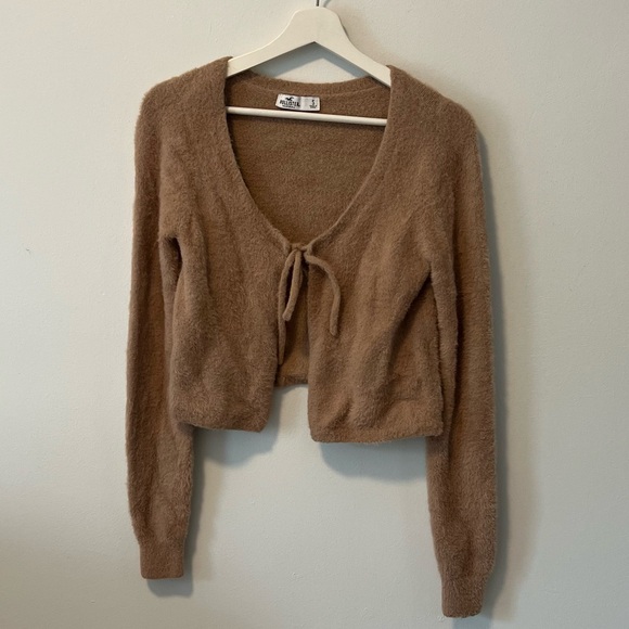 Hollister Sweaters - Hollister Fuzzy Tie Front Cardigan